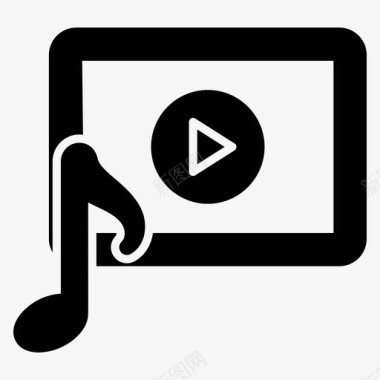 音乐视频媒体播放器移动应用程序图标