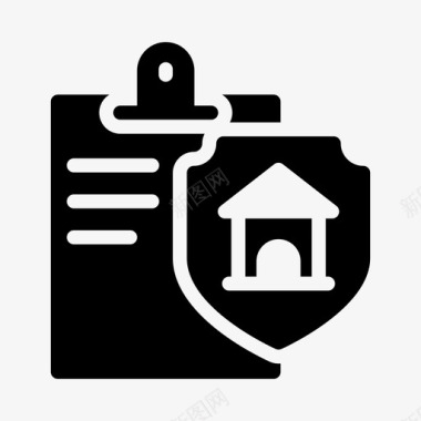 房屋保险文件建筑物文件图标
