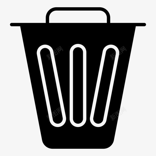 回收站垃圾箱垃圾桶svg_新图网 https://ixintu.com 垃圾箱 回收站 能量 垃圾桶 一组 字形 向量 图标