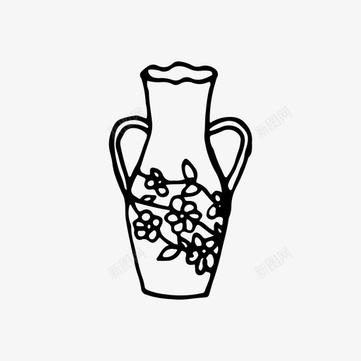 瓶玻璃手绘svg_新图网 https://ixintu.com 玻璃 手绘 花瓶 器皿