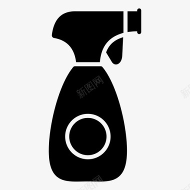 喷雾瓶杀虫剂杀虫剂淋浴器图标