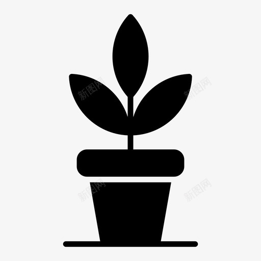 盆栽植物花盆园艺svg_新图网 https://ixintu.com 盆栽 植物 花盆 园艺 种植 花卉 农业 字形 矢量 矢量图 图标