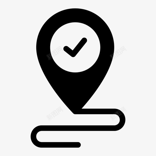 检查位置gps地图svg_新图网 https://ixintu.com 检查 位置 地图 勾号 电子商务