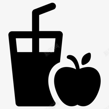 果汁苹果汁饮料图标