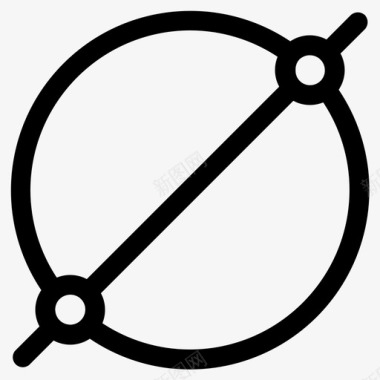 直径圆圆直径图标
