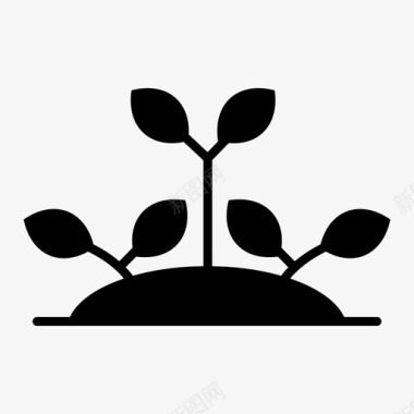 园艺农业发芽图标