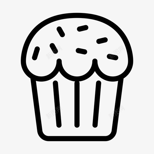 松饼纸杯蛋糕美味svg_新图网 https://ixintu.com 蛋糕 甜点 松饼 纸杯 美味 杯子 字形