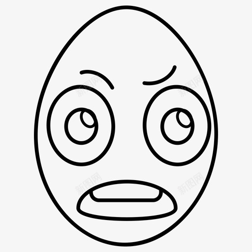 愤怒的蛋装饰蛋可食用svg_新图网 https://ixintu.com 愤怒 装饰 可食用 蛋壳 食物 复活节 彩蛋 向量 图标