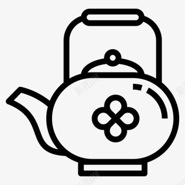 茶壶中国水壶图标