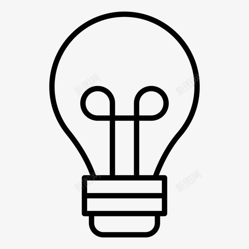 灯泡电照明svg_新图网 https://ixintu.com 灯泡 照明 白炽灯 电源 能量 矢量 矢量图 图标