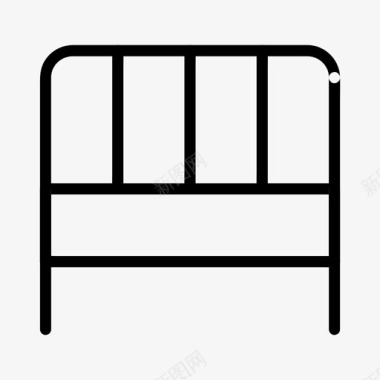 金属床卧室家具图标