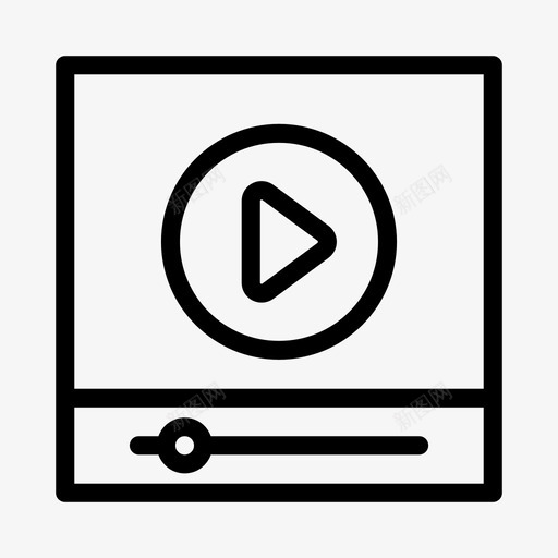 视频播放器广告营销svg_新图网 https://ixintu.com 视频 播放器 搜索引擎 优化 广告营销 市场营销 一行 字形