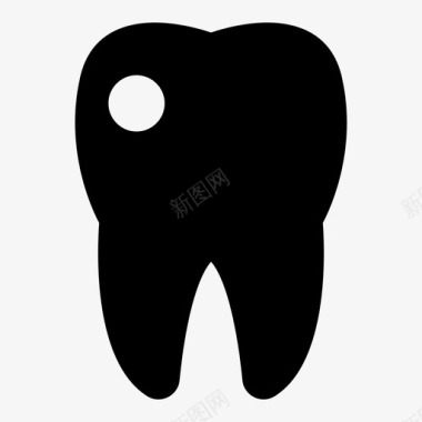 口腔医疗牙线口腔护理图标