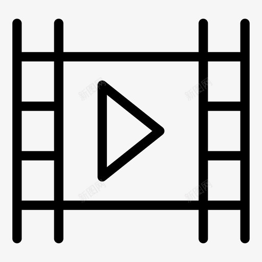 视频播放幻灯片媒体svg_新图网 https://ixintu.com 视频 播放 幻灯片 媒体 电影 电子 电子线 线路 符号
