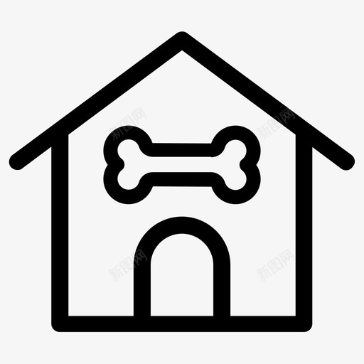 狗屋狗窝宠物屋svg_新图网 https://ixintu.com 狗屋 狗窝 宠物