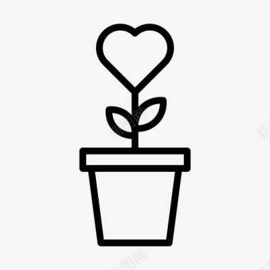 爱的成长心植物图标