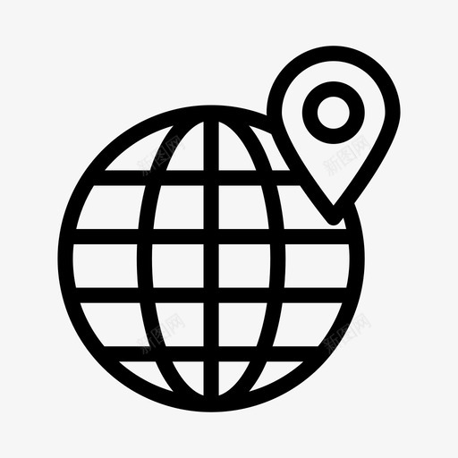 全球定位地图在线svg_新图网 https://ixintu.com 全球定位 地图 在线 世界 网络 搜索引擎 优化 数字 营销 字形