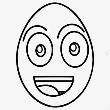 笑脸蛋装饰蛋复活节彩蛋图标