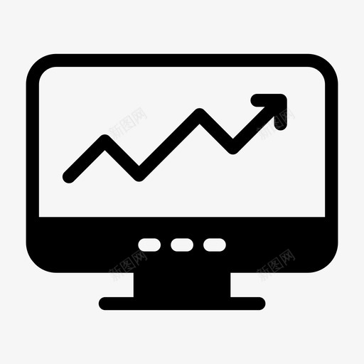 增长增长图图表屏幕svg_新图网 https://ixintu.com 增长 图表 屏幕 数字 营销 字形