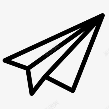 发送纸质飞机发送电子邮件图标