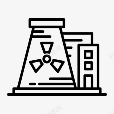 核电站能源工厂图标