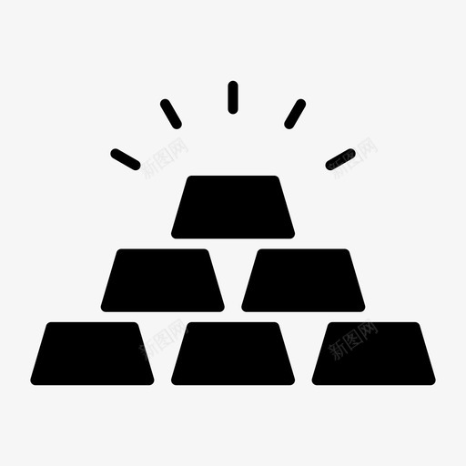 金砖黄金资产黄金储备svg_新图网 https://ixintu.com 黄金 金砖 资产 储备 栈财 富集 商业 金融 坚实 图标
