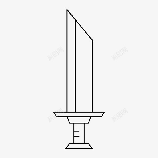 剑战刀svg_新图网 https://ixintu.com 战刀 战剑 武器 细线