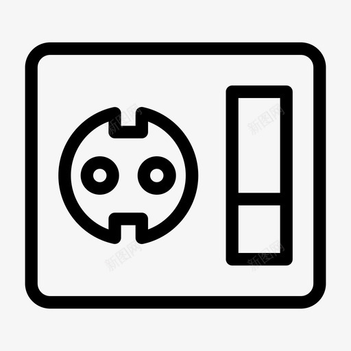 插座按钮电气电源svg_新图网 https://ixintu.com 插座 按钮 电气 电源 开关 电子 电子线 线路 符号