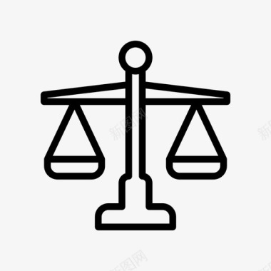 正义尺度平衡法则图标