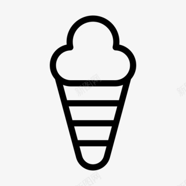 冰淇淋蛋卷美味甜图标