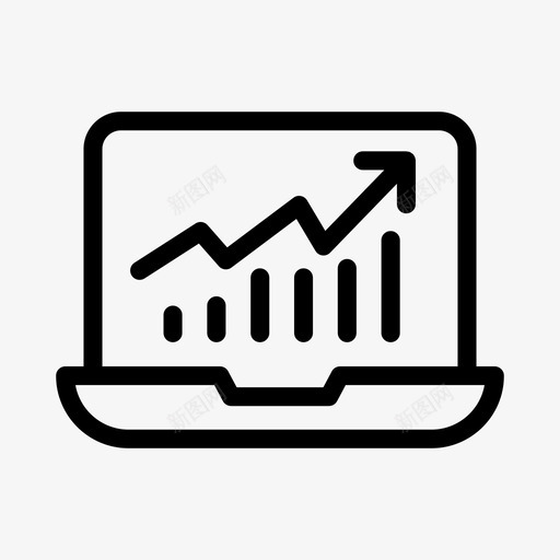 笔记本电脑增加图表图表增长svg_新图网 https://ixintu.com 图表 笔记本 电脑 增加 增长 网络 络线 字形
