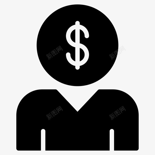 用户美元头像货币svg_新图网 https://ixintu.com 用户 美元 头像 货币 个人资料 创意 流程 字形