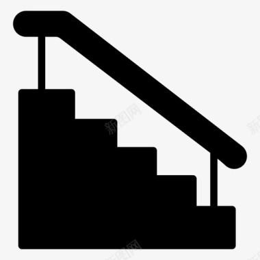 梯子建筑构造图标