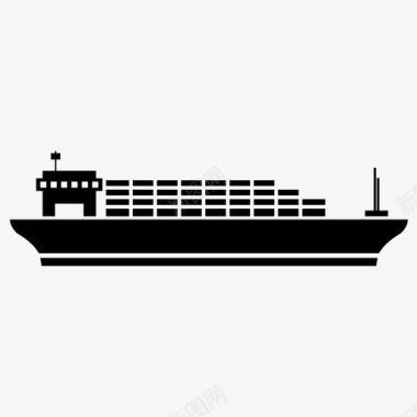 集装箱船海洋油轮图标
