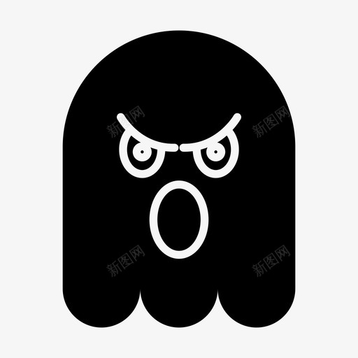 幽灵愤怒表情符号svg_新图网 https://ixintu.com 表情 幽灵 符号 愤怒 恐怖 实心