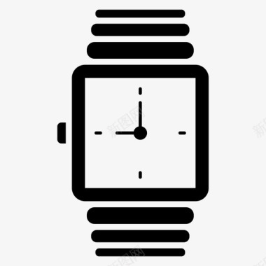 手表计时器办公设备集矢量图标图标