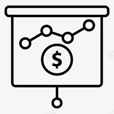 财务演示业务分析业务信息图图标