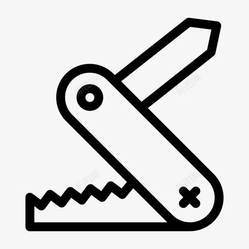 瑞士刀刀片切割svg_新图网 https://ixintu.com 瑞士 刀片 切割 工具 施工 字形