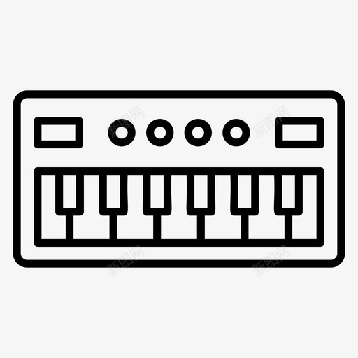 音乐键盘电子乐器键盘合成器svg_新图网 https://ixintu.com 键盘 音乐 乐器 电子 合成器 钢琴 向量 图标