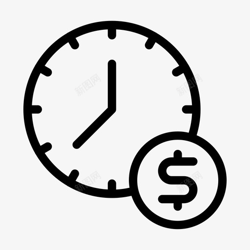 美元时钟货币储蓄svg_新图网 https://ixintu.com 美元 时钟 货币 储蓄 时间 金融 字形