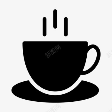茶热杯咖啡饮料图标