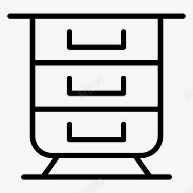 壁橱抽屉家具图标