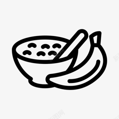 香蕉婴儿碗图标
