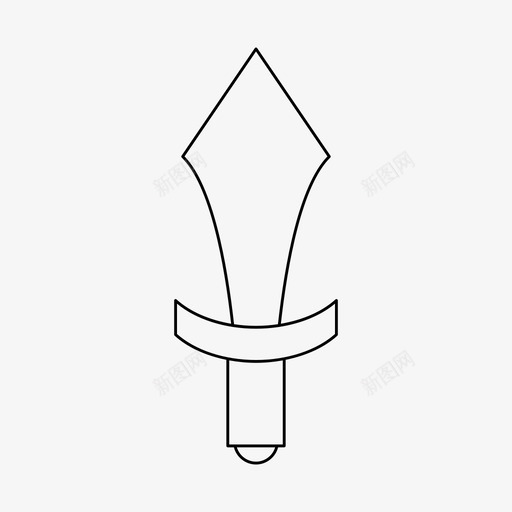剑骑士中世纪svg_新图网 https://ixintu.com 骑士 中世纪 剑杆 武器 细线