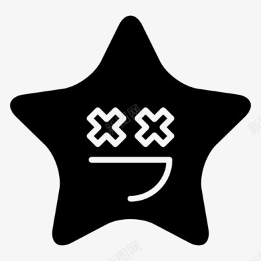 星星盲人表情符号图标