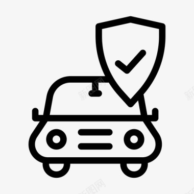 安全车保险保护图标