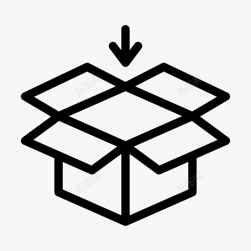 开箱纸箱送货svg_新图网 https://ixintu.com 开箱 纸箱 送货 货物 流物 流线 字形