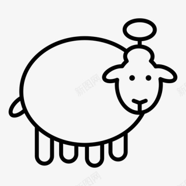 绵羊家畜农场动物图标