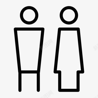 厕所标志人洗手间图标