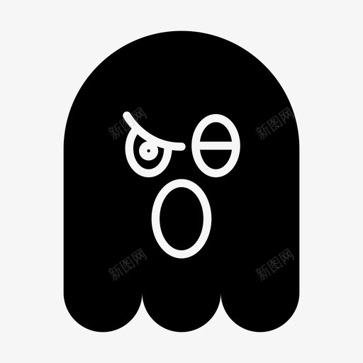幽灵愤怒表情符号svg_新图网 https://ixintu.com 表情 幽灵 符号 愤怒 恐怖 实心
